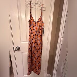 NWT Scoop NYC side slit midi slip dress, size XS.